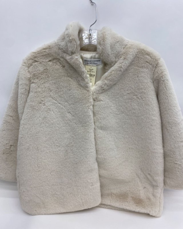 Girl's Faux-Fur Solid Jacket, Size 3-12